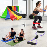 Kit 5 Mini Band Elástico Treino + Elástico Extensor Tensão: Academia em Casa