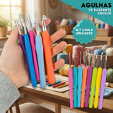 Kit Agulhas de Crochê Soft: 8 Unidades Tamanhos Grandes para Barbante