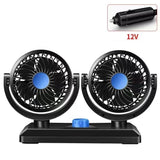 Ventilador Automotivo Duplo Potente 360°: Carro e Caminhão 12v/24v