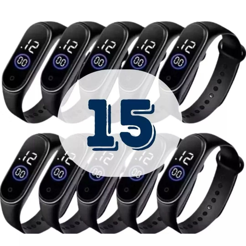 Kit 5 a 30 Relógios LED Atacado: À Prova D'água - Lucro Garantido