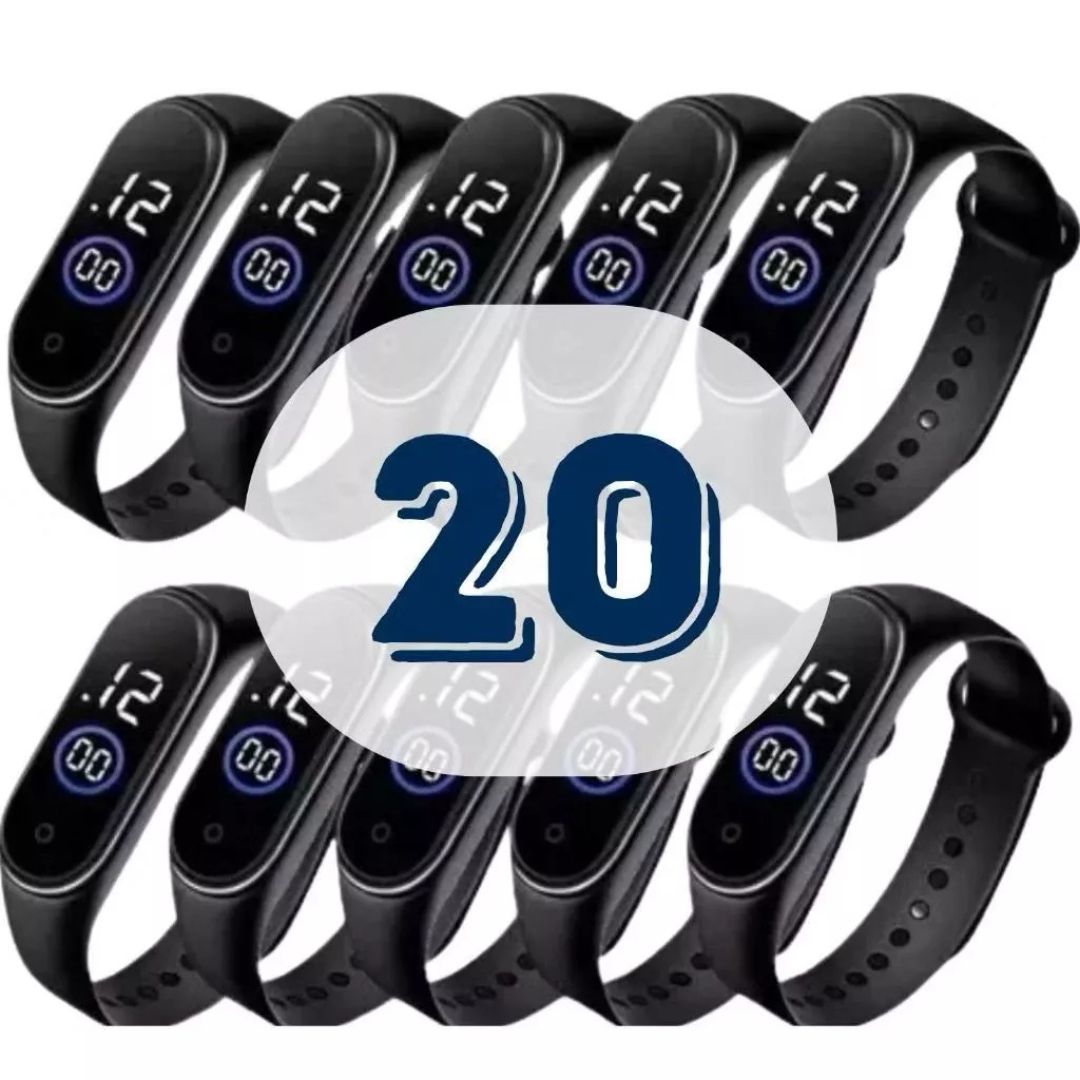 Kit 5 a 30 Relógios LED Atacado: À Prova D'água - Lucro Garantido