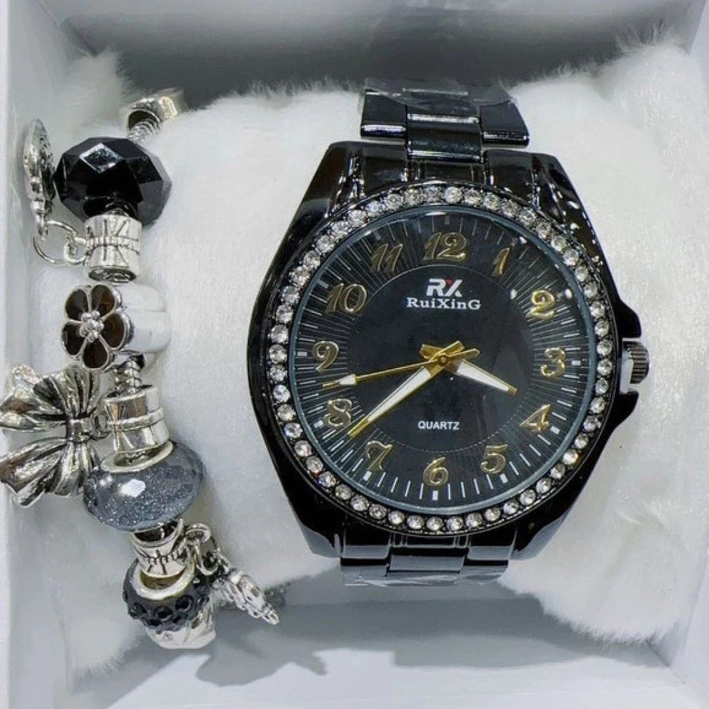 Relógio Feminino Digital Metal: À Prova D'água Luxo