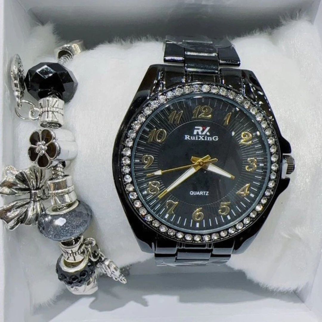 Relógio Feminino Digital Metal: À Prova D'água Luxo