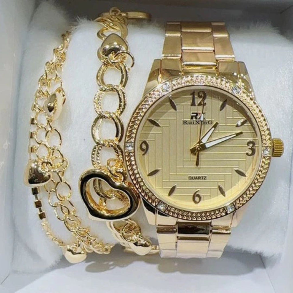 Relógio Feminino Digital Metal: À Prova D'água Luxo