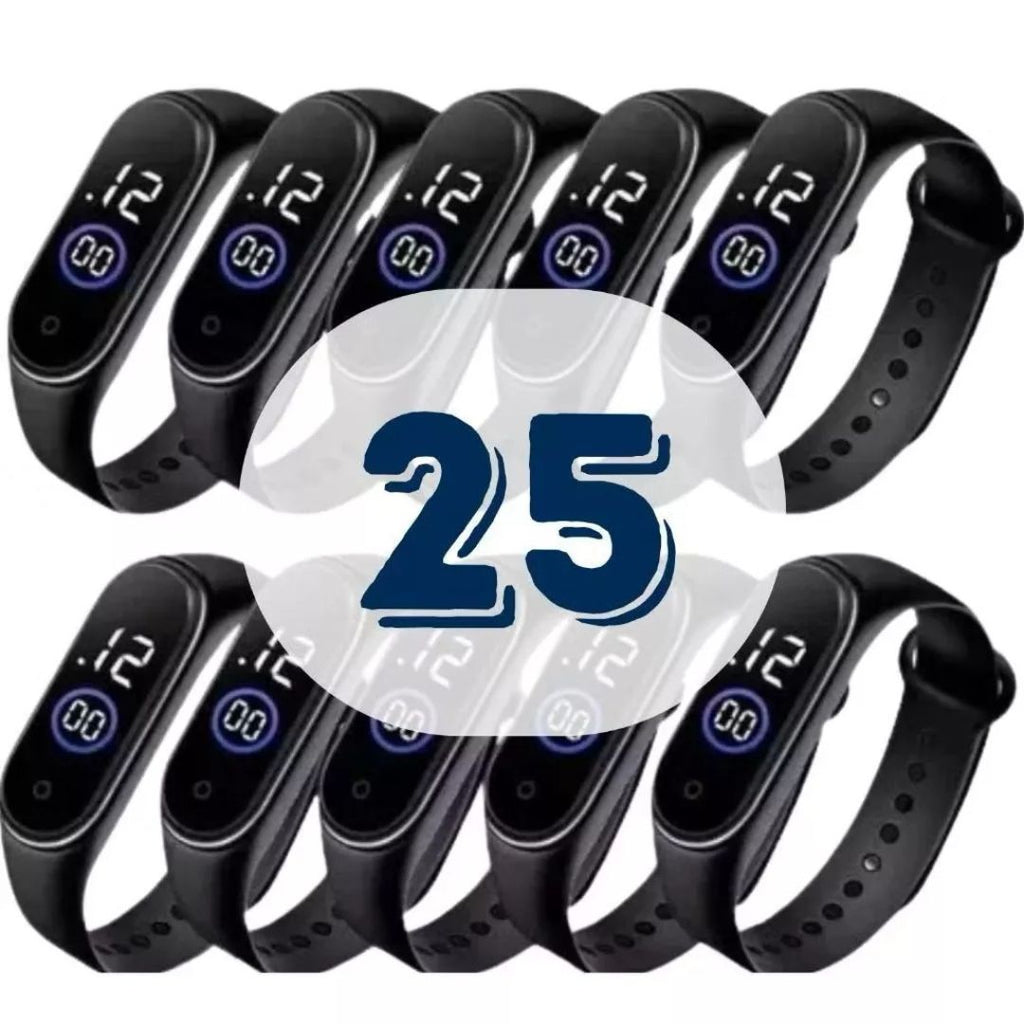 Kit 5 a 30 Relógios LED Atacado: À Prova D'água - Lucro Garantido