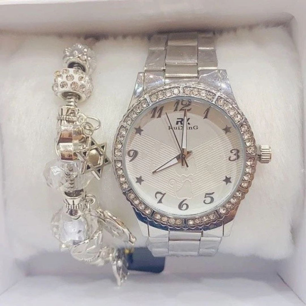 Relógio Feminino Digital Metal: À Prova D'água Luxo