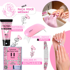Kit Unha Poligel Iniciante: Completo com Lixa, Cabine e Moldes F1