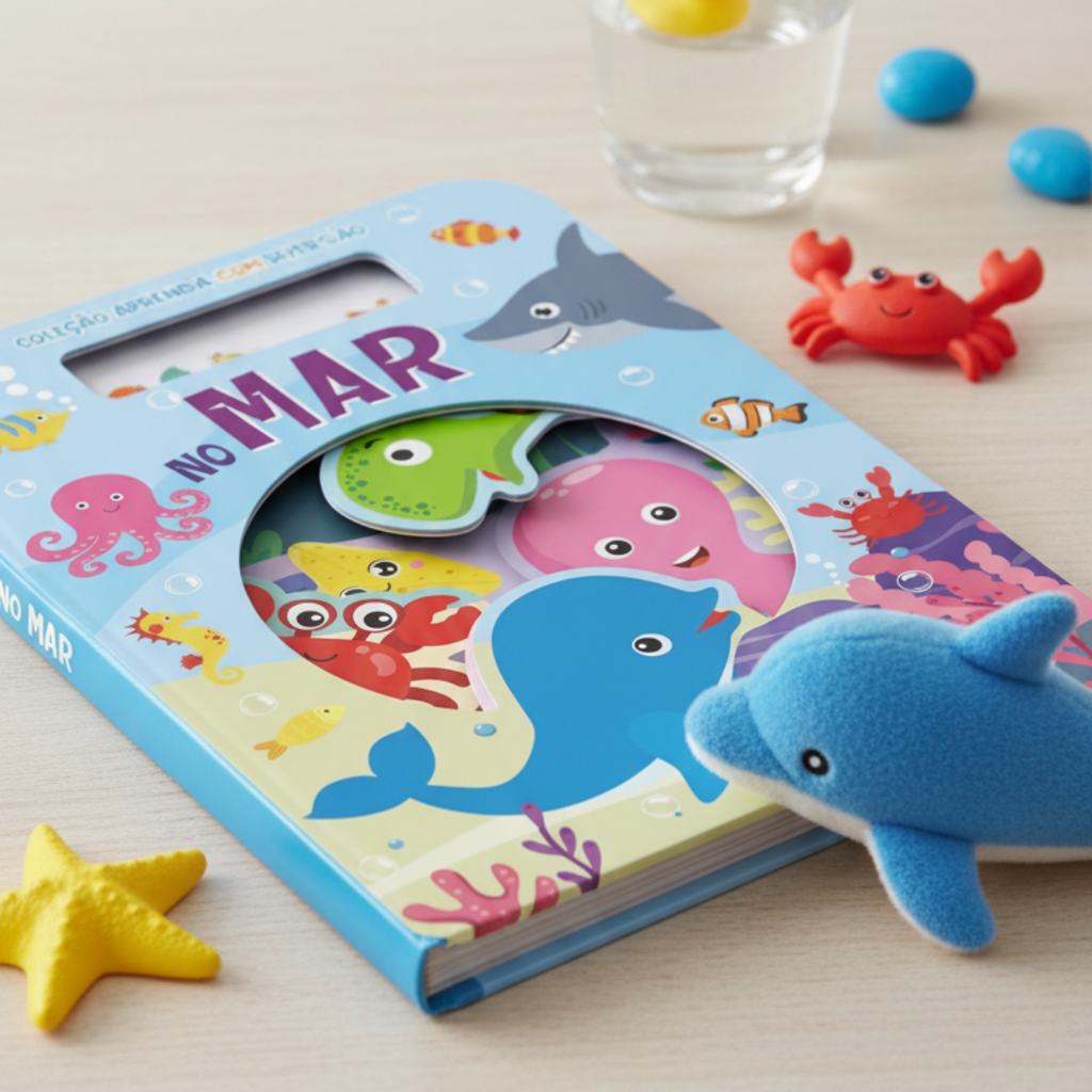 Livro Infantil Aprenda Com Diversão No Mar — Primeiras Palavras