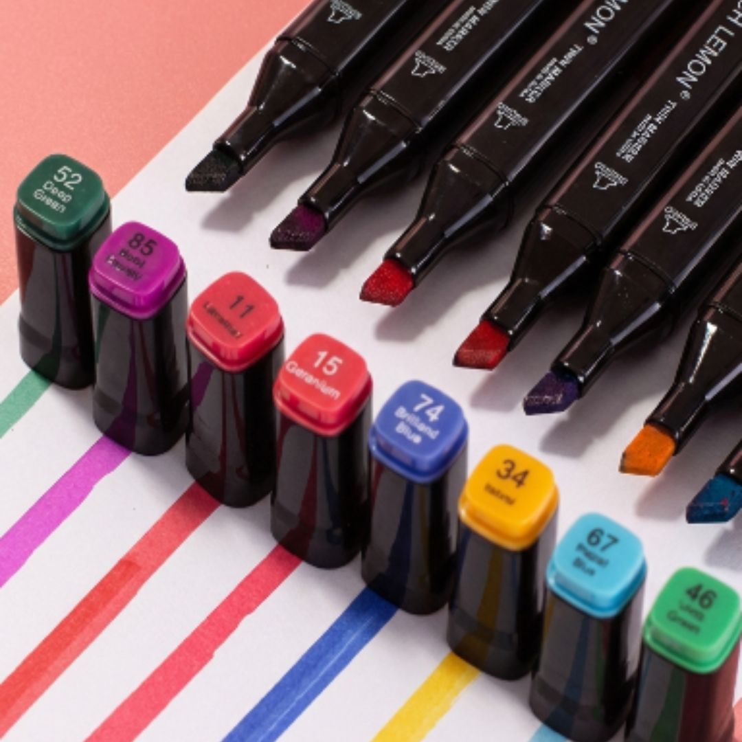 Canetas Hidrográficas Ponta Dupla: Ideal Para Colorir, Escola E Escritório