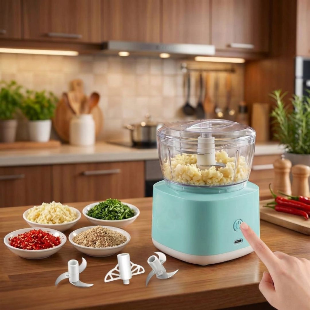 Processador Elétrico de Alho e Temperos 350ml: Sem Cheiro nas Mãos