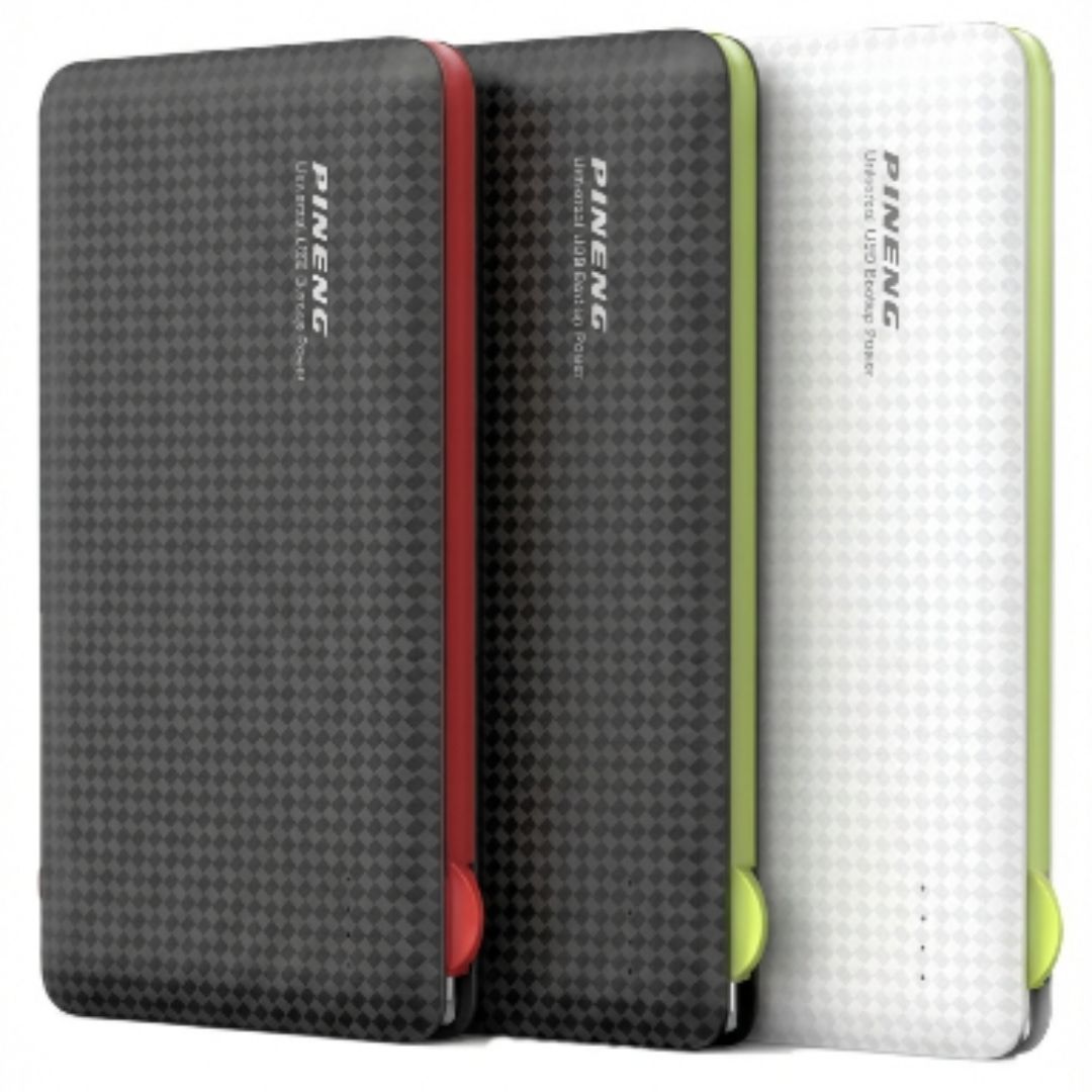 Carregador Portátil Kaidi Slim 10000mAh: 3 Saídas Integradas KD-956