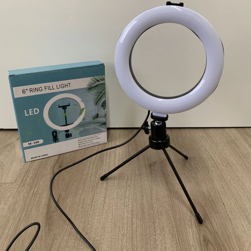 Ring Light Mesa Pequena 16cm: Ideal para TikTok, Reels e Maquiagem