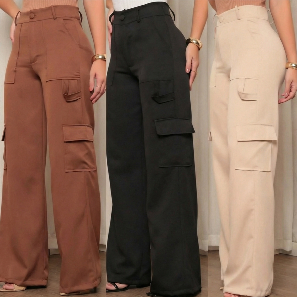 Calça Pantalona Cargo Premium