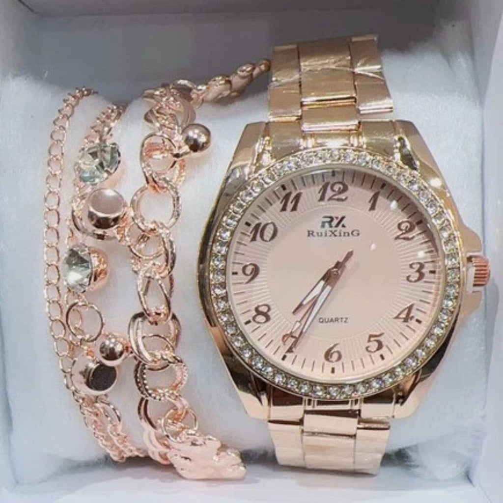 Relógio Feminino Digital Metal: À Prova D'água Luxo