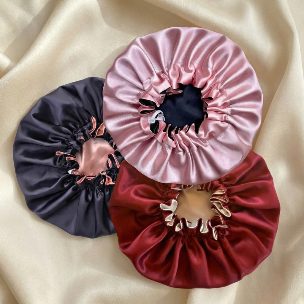 Touca de Cetim Dupla Face Luxo