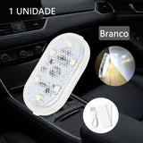 Mini LED de Teto para Carro: Iluminação de Emergência e Leitura USB
