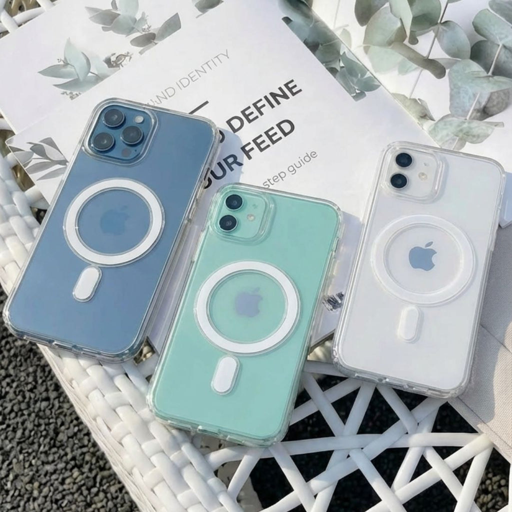 Capa Transparente Magnética iPhone: Proteção Anti-Impacto MagSafe