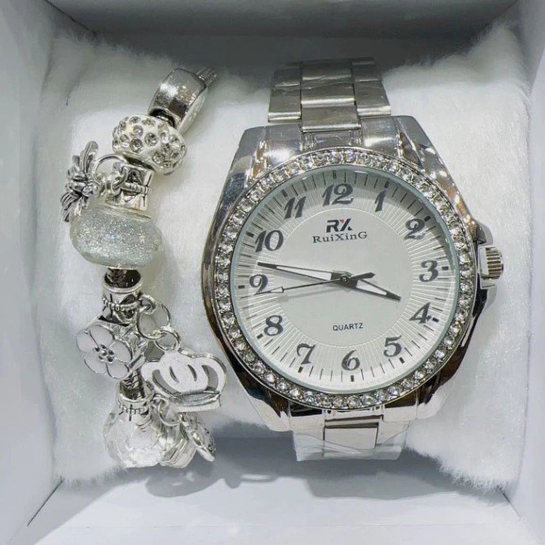 Relógio Feminino Digital Metal: À Prova D'água Luxo