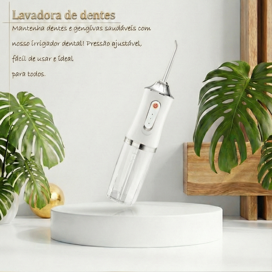 Kit Odonto-Sônico 360: Irrigador Bucal + Escova Elétrica Recarregável