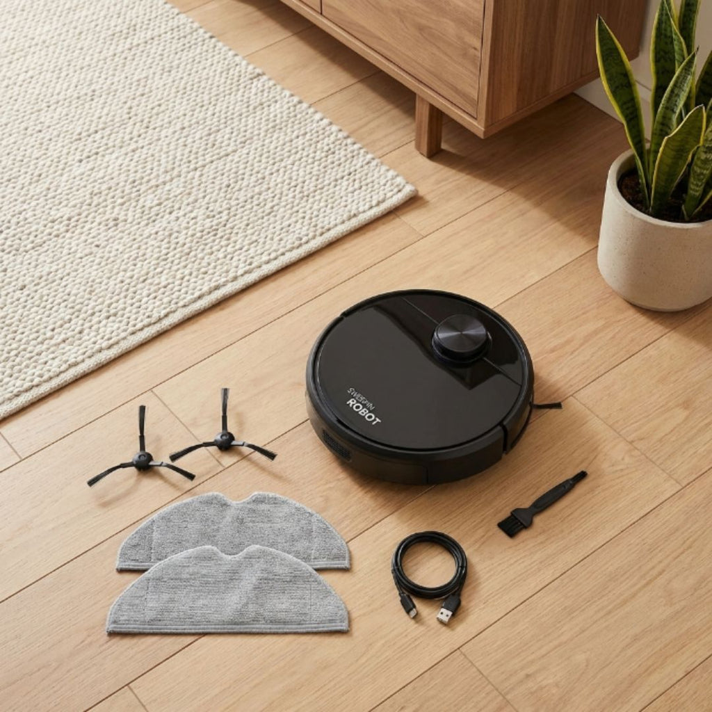 Robô Aspirador de Pó Inteligente 3 em 1: Varre, Aspira e Passa Pano