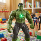 Bonecos Vingadores Brilhantes PVC: Homem Aranha e Hulk com Luz no Peito