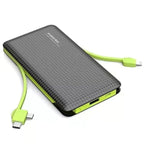Carregador Portátil Kaidi Slim 10000mAh: 3 Saídas Integradas KD-956