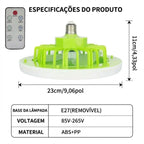 Ventilador de Teto com Luz LED 30W: Compacto, Silencioso e Potente