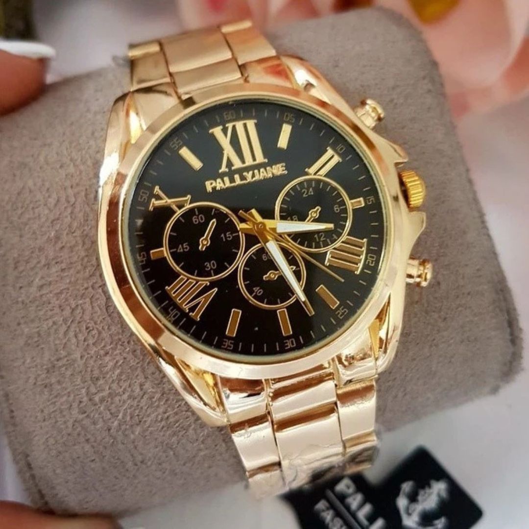 Relógio Feminino Digital Metal: À Prova D'água Luxo