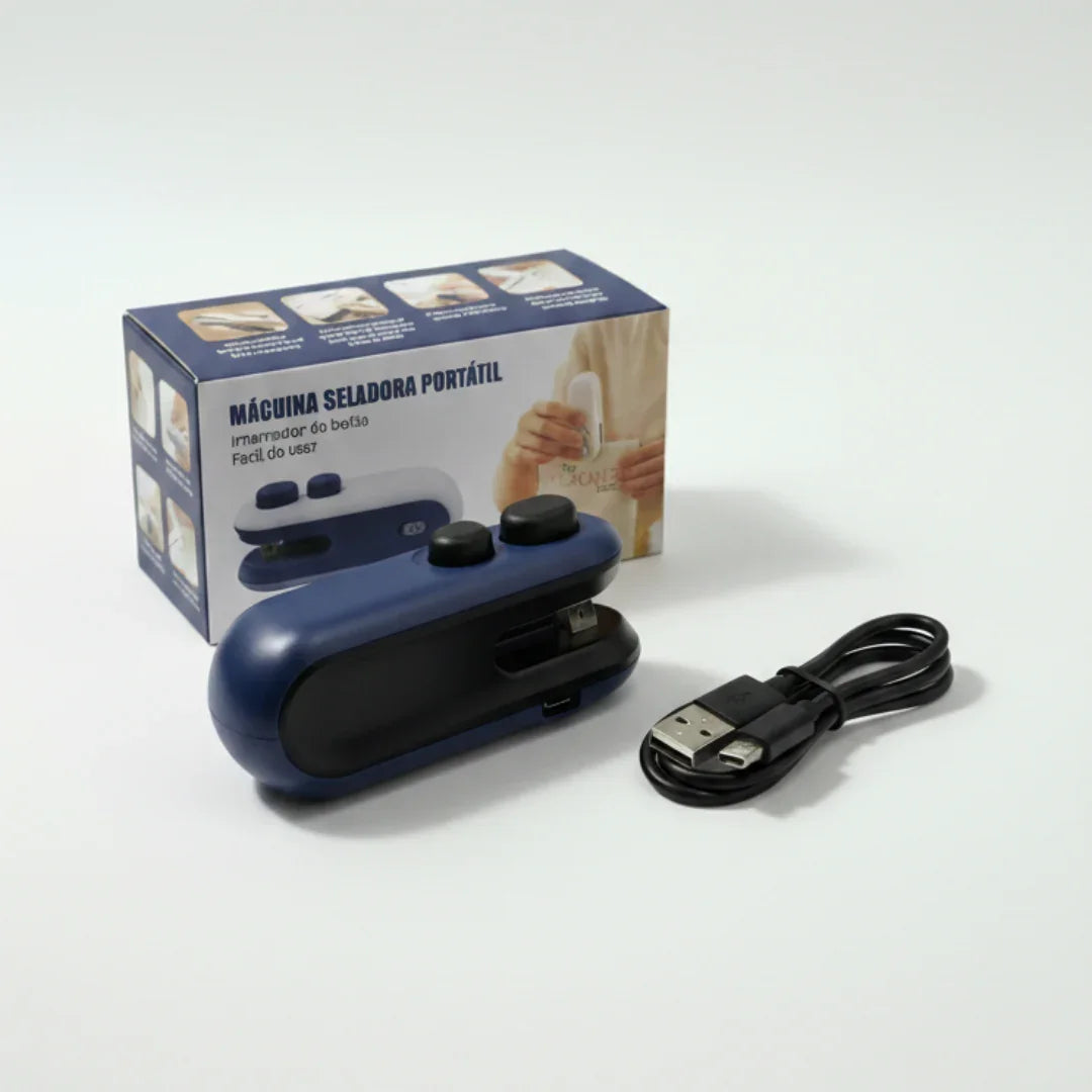 Lacre Pro: Seladora e Cortadora de Embalagens Portátil USB