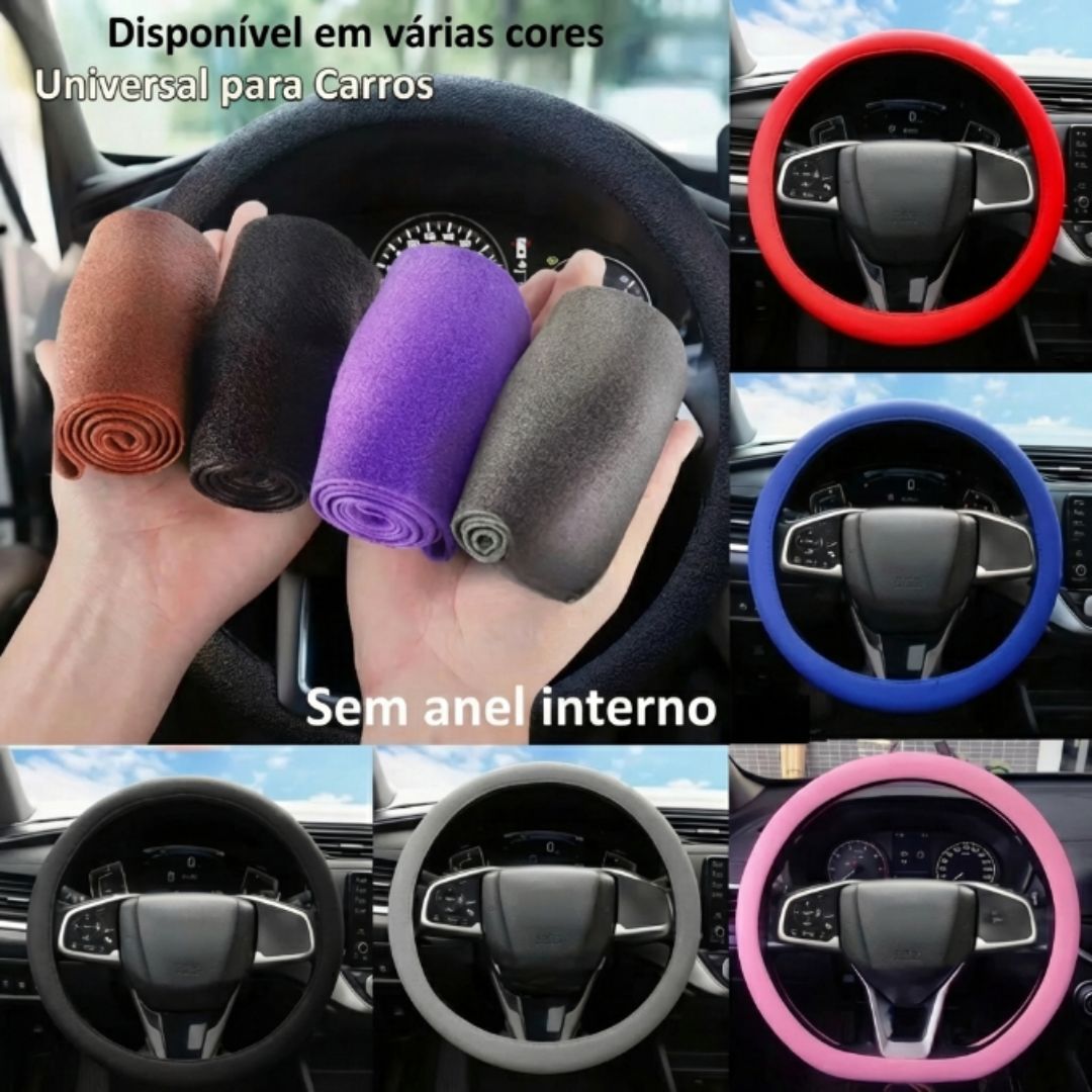 Capa De Volante Colorida Silicone Premium: Lavável e Resistente