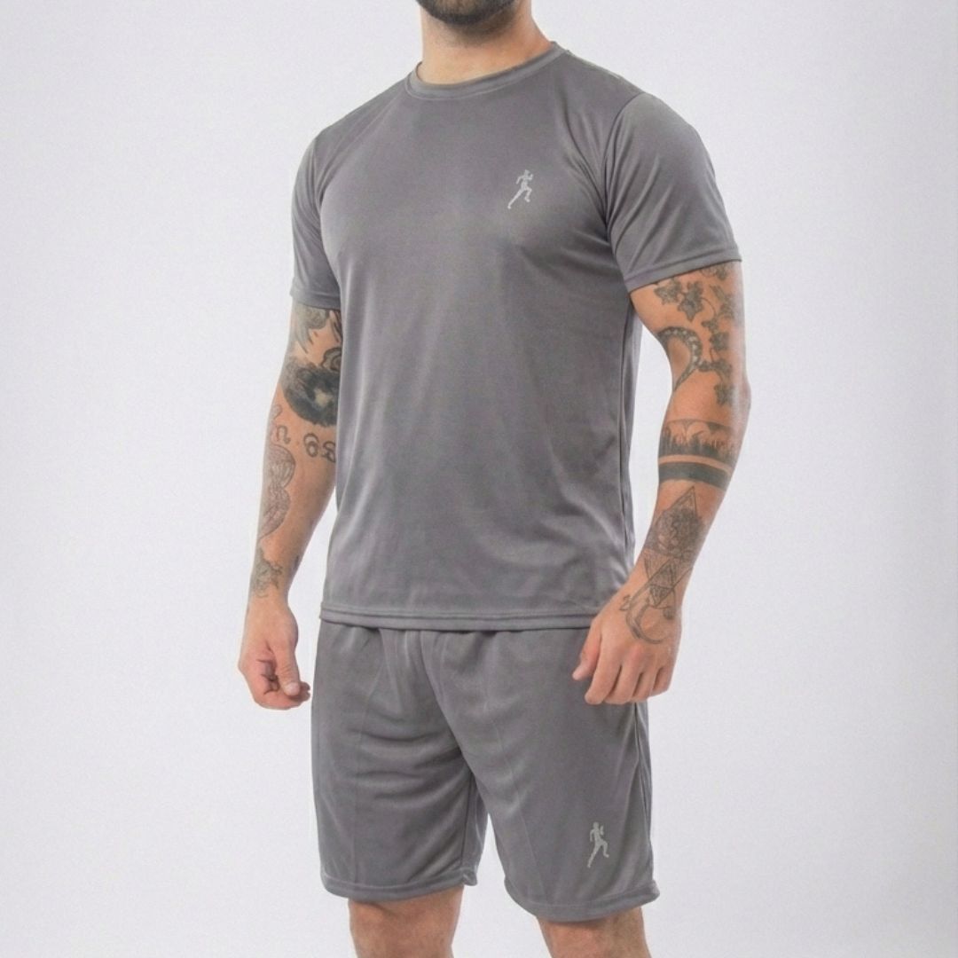 Kit 5 Camisetas + 5 Bermudas Masculinas: Combo Academia Premium