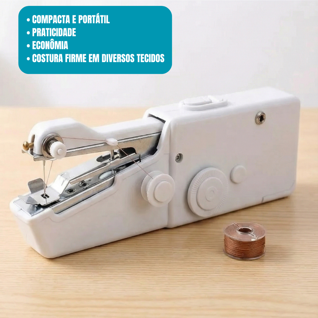Mini Máquina de Costura Pocket: Consertos Perfeitos Sem Precisar de Tomada