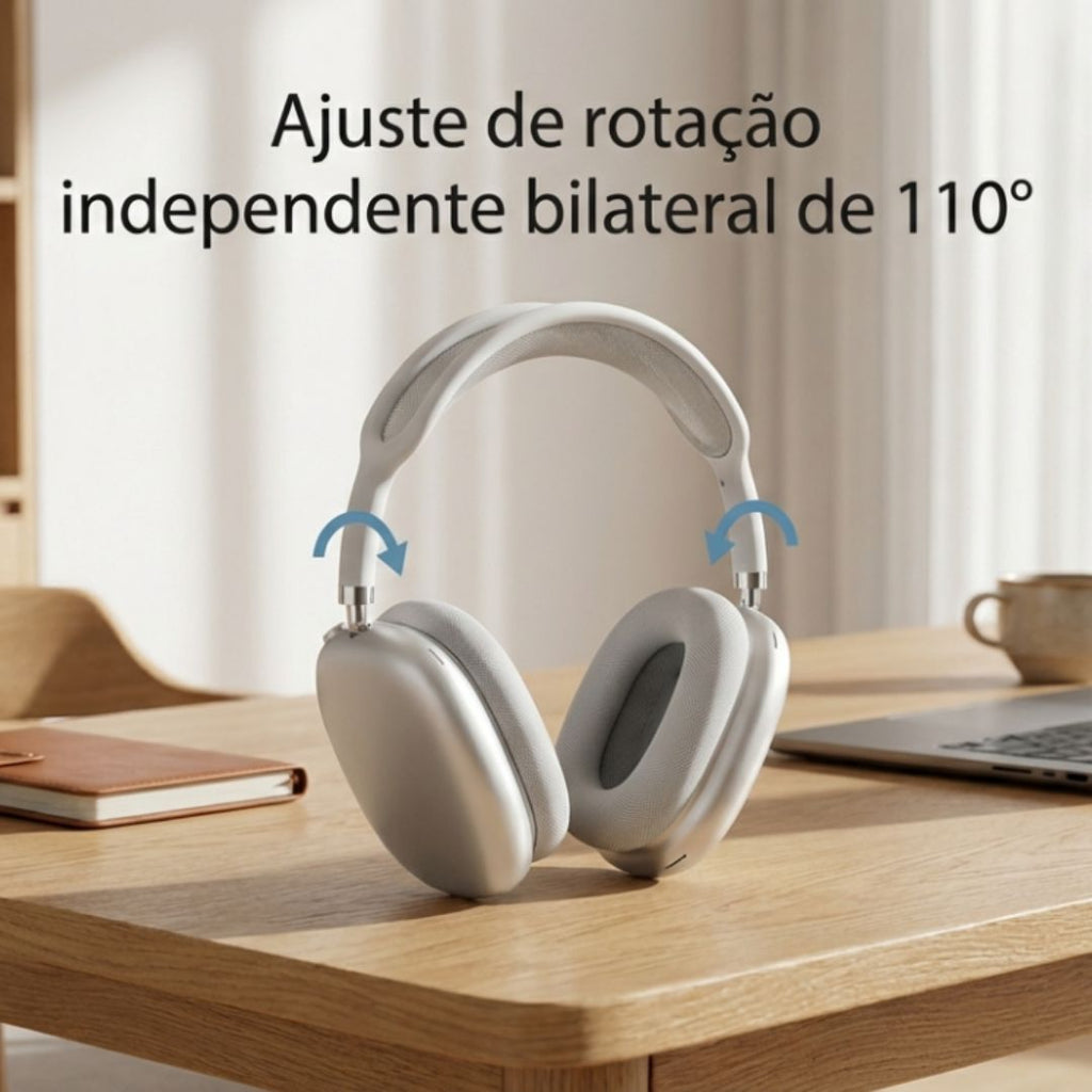 Fone De Ouvido Bluetooth P9 Air Max: Som Hi-Fi e Design Premium