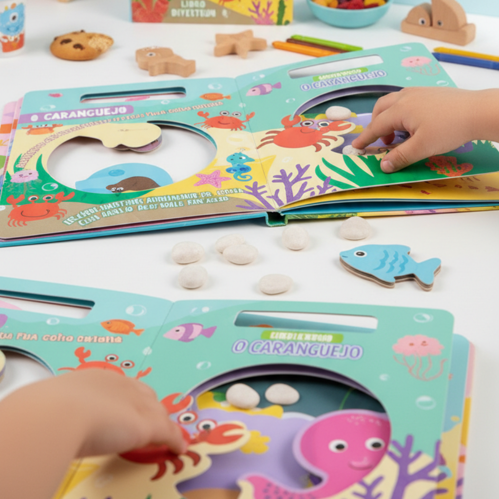 Livro Infantil Aprenda Com Diversão No Mar — Primeiras Palavras