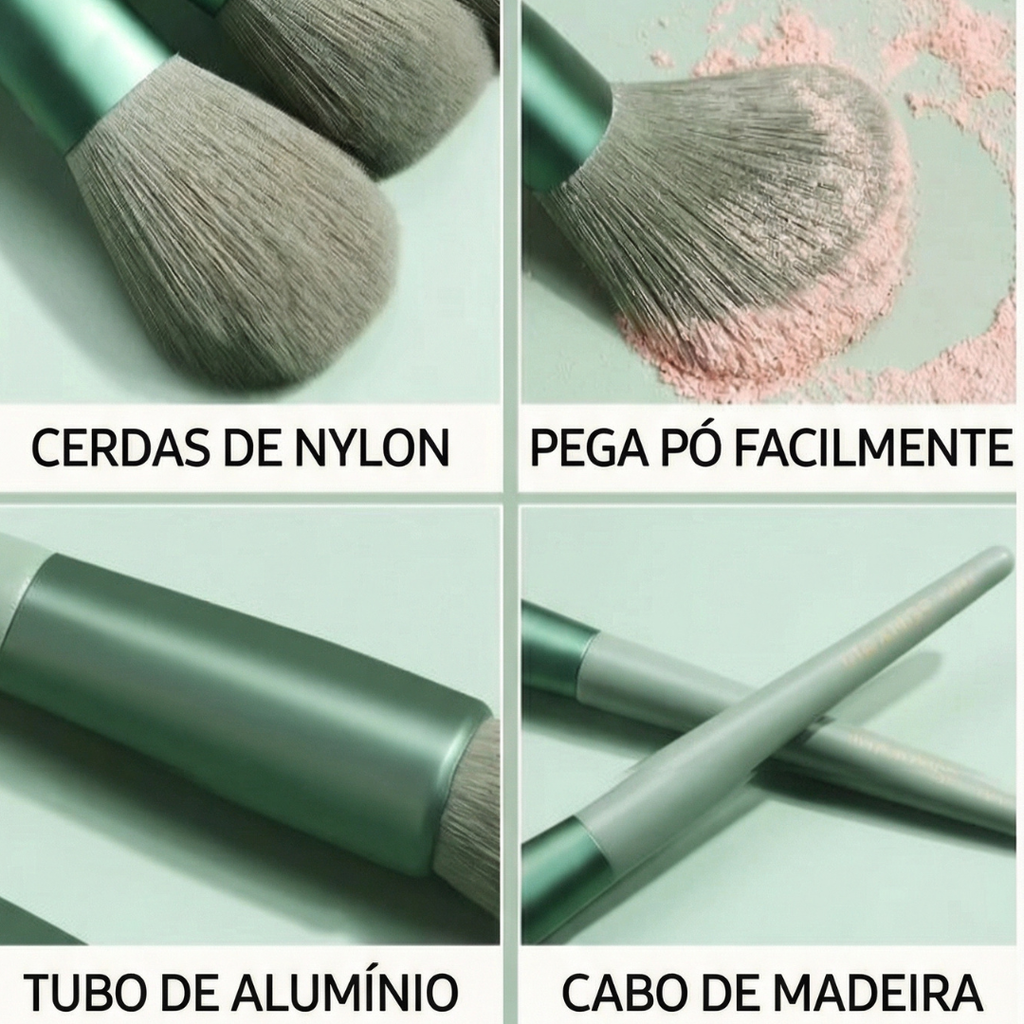 Kit 13 Pincéis Profissionais com Estojo