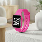 Relógio Digital LED Unissex Kit com 2: Resistente à Água e Choques