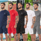 Kit 5 Camisetas + 5 Bermudas Masculinas: Combo Academia Premium