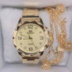 Relógio Feminino Digital Metal: À Prova D'água Luxo