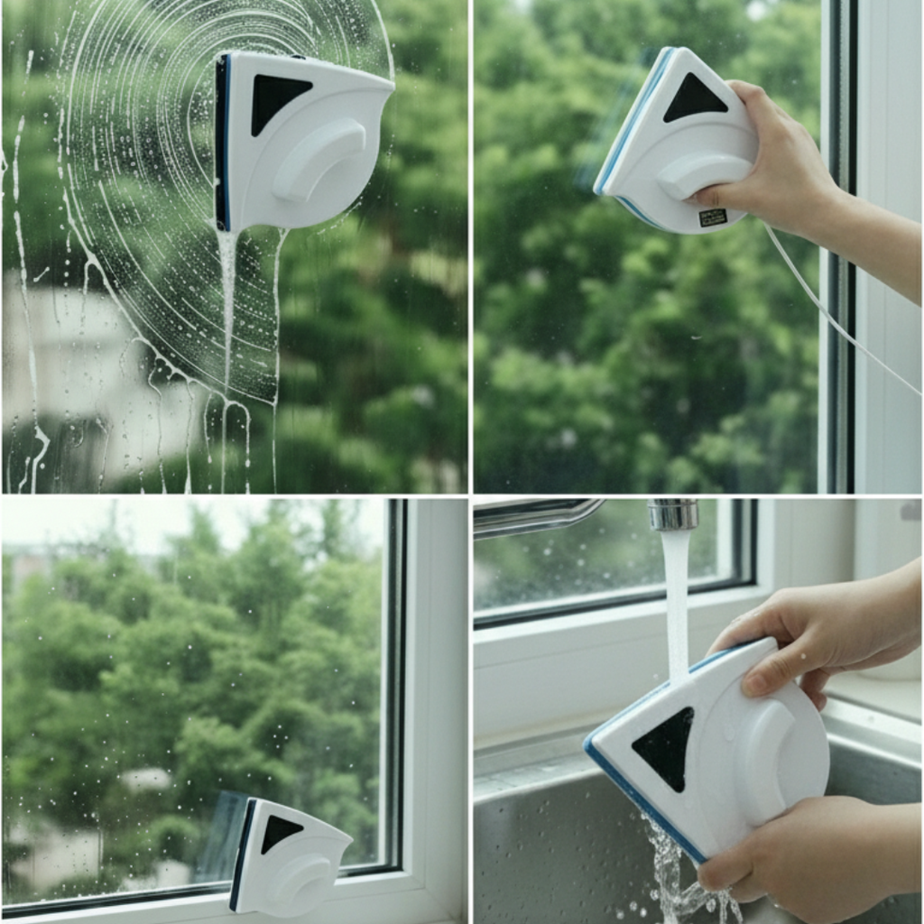 Limpe Pro: Limpador Magnético 2 em 1 para Vidros