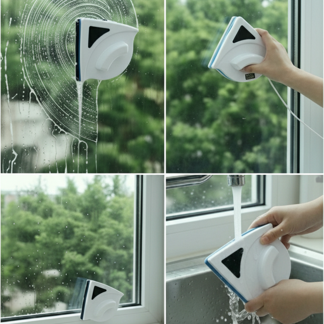 Limpe Pro: Limpador Magnético 2 em 1 para Vidros