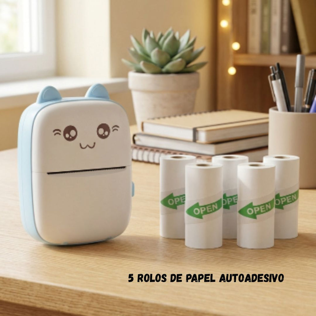 Mini Impressora + Kit de Papel