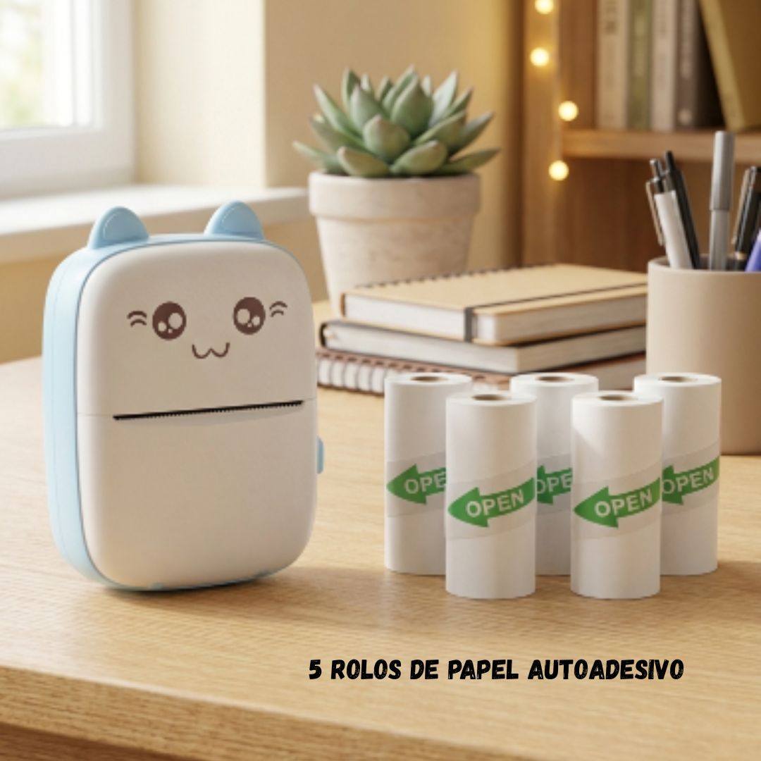 Mini Impressora + Kit de Papel