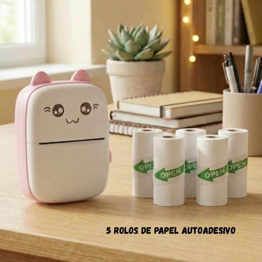Mini Impressora + Kit de Papel