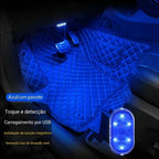 Mini LED de Teto para Carro: Iluminação de Emergência e Leitura USB