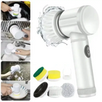 Escova Elétrica PowerClean TURBO 5 em 1 - Limpeza Sem Esforço