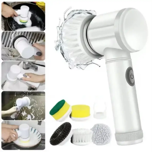 Escova Elétrica PowerClean TURBO 5 em 1 - Limpeza Sem Esforço