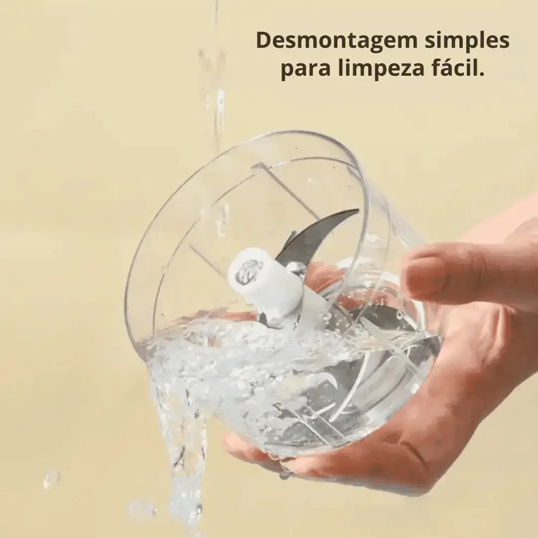 Mini Processador Alimentos Automático Sem Fio