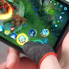 Par Luva De Dedo Gamer Anti Suor (Kit 12 Unid) Para Celular