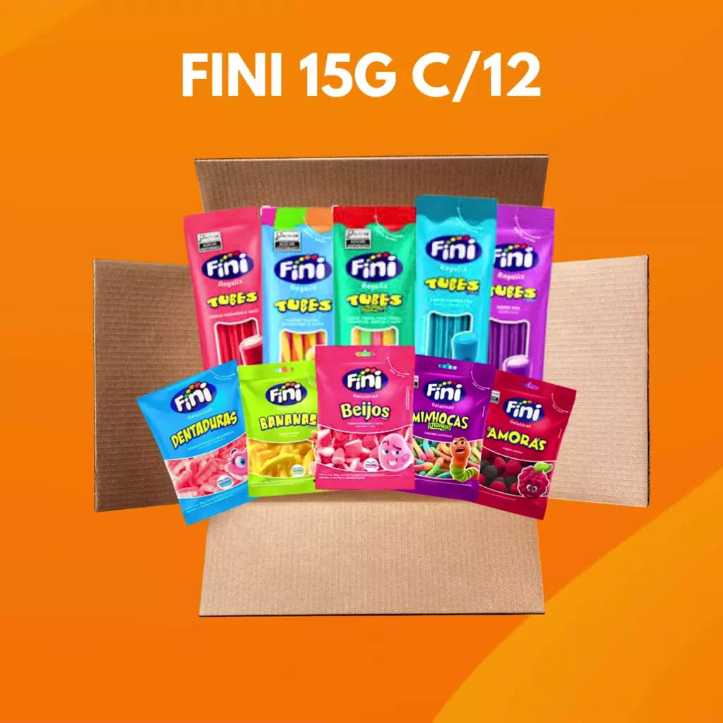 Combo Fini 15g Com 12 Unidades — Ideal Para Festas E Lanches
