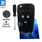 Kit Reparo Chave Canivete Chevrolet + Bateria + Chave de Fenda